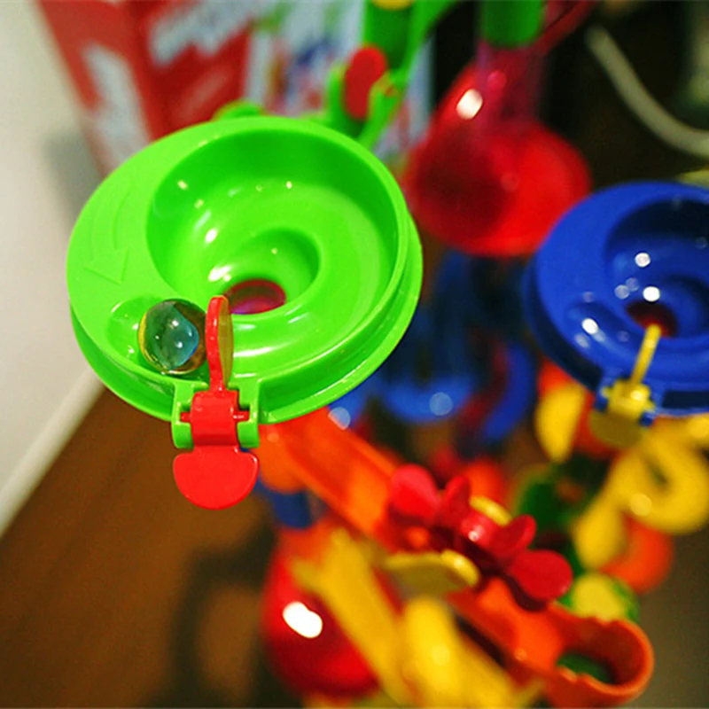 

DIY Construction Marble Race Run Maze Balls Track Building Blocks Children Gift For Baby Educational Toys