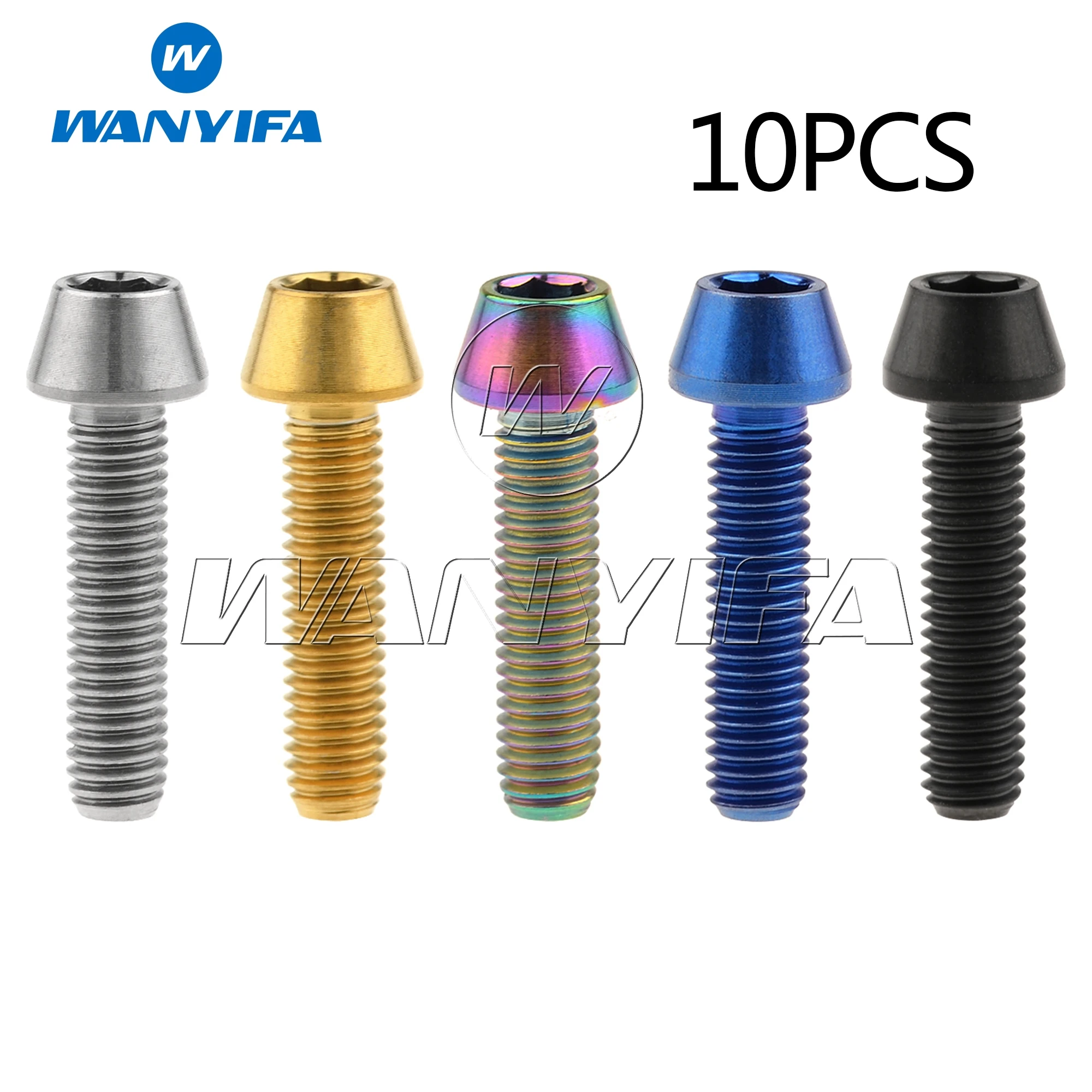 Титановый Ti болт Wanyifa m5x20 мм конический шестигранный винт с шестигранной головкой