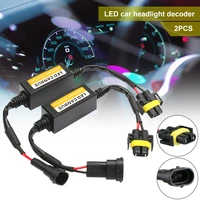 auto parts 2pcs h8h11 led headlight decoder adapter canbus anti flicker harness bulbs resistor decoder warning error canceller