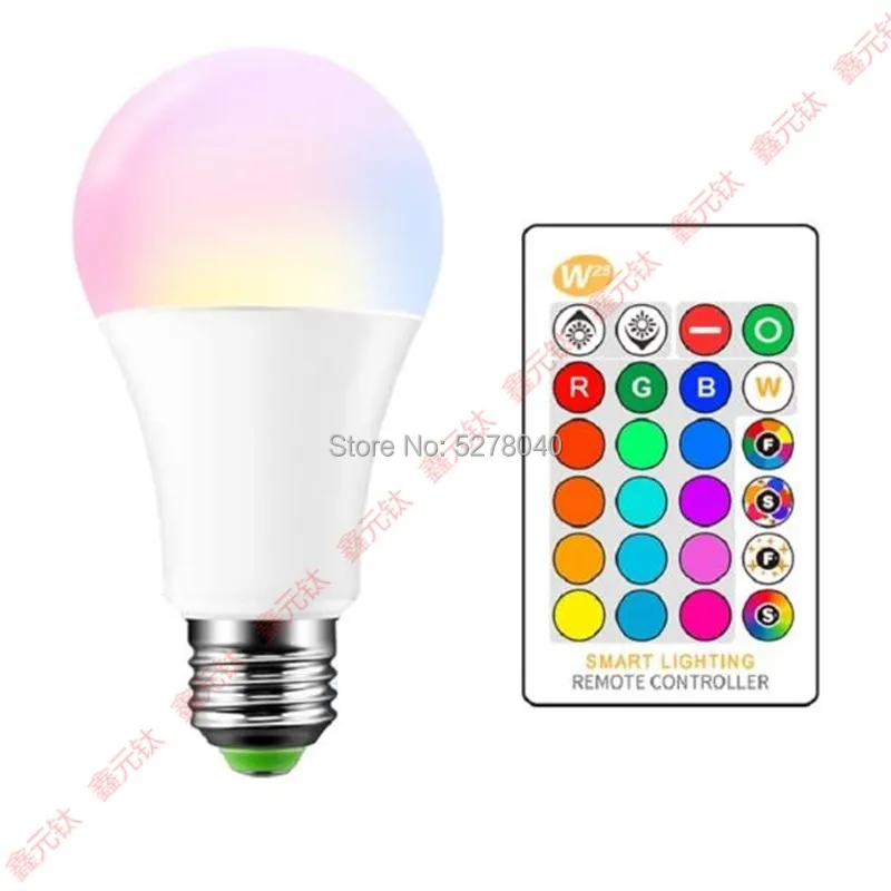 E27 AC90-260V 3W RGB 5W RGBW 10W RGBWW Ball steep light Colored lights cup 24 key remote control lamp Color lamps