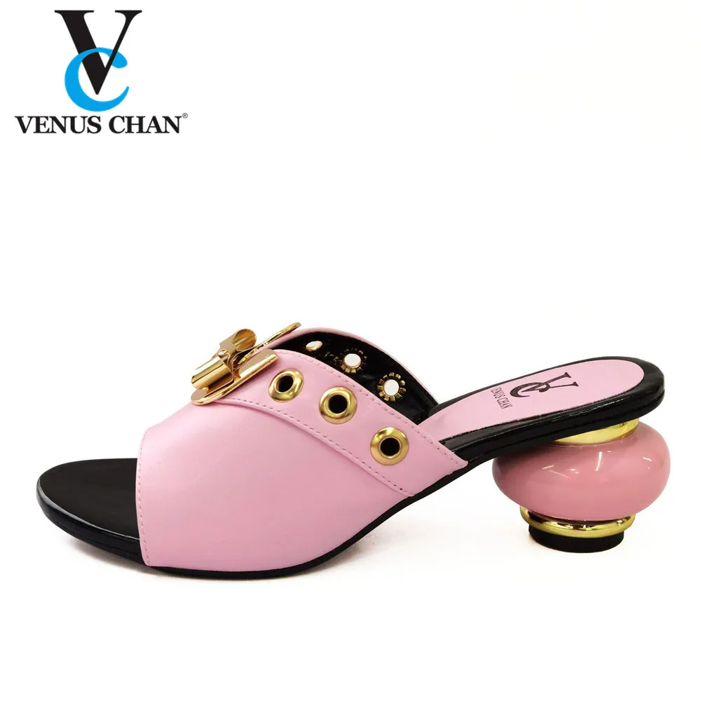 

Ladies Summer Slipper Good Quality Slippers for Women Wedding Party Pumps Women's Slippers Nigeria Style Shoes High Heel Sandals