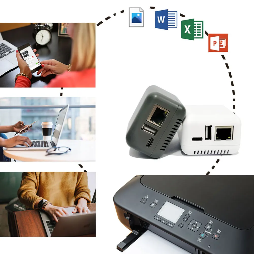LOYALTY-SECU Сетевой адаптер Windows USB для Ethernet сервер печати Android 1 порт белый | Компьютеры
