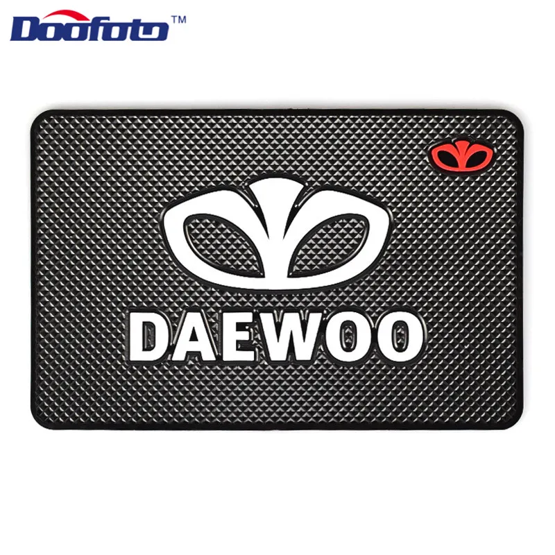 For Daewoo Doofoto Противоскользящий коврик автомобильный гаджет для Daewoo Matiz Nexia Abarth стикер 500 автомобильные аксессуары Стайлинг нескользящий телефон для передней панели коврик - Название цвета: For Daewoo