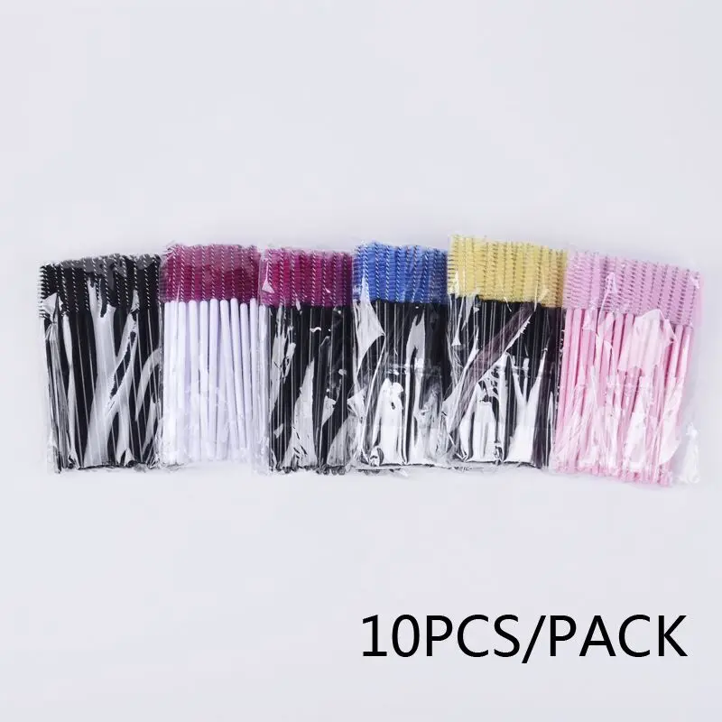 

10 pcs One-Off Disposable Eyelash Mini Brush Mascara Applicator Wand makeup Brushes Eyes Care Better Styling Tools