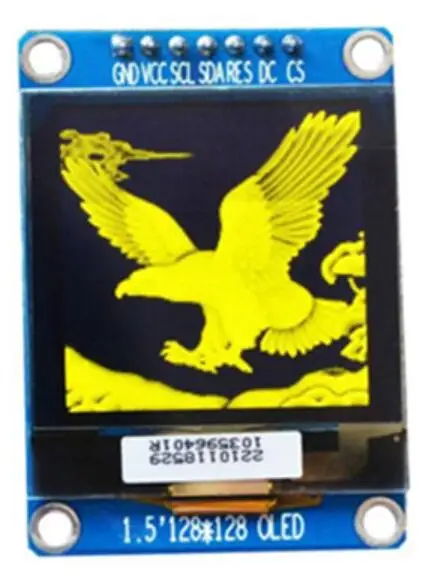 Ips 1 5 дюймов 7P HD SPI желтый OLED экран модуль SSD1327 диск IC 128*128 IIC интерфейс|Экраны| |