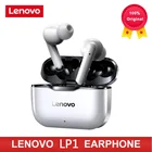 Новые оригинальные беспроводные наушники Lenovo LP1, TWS, Bluetooth 5,0, двойное Стерео шумоподавление, бас, сенсорное управление, длительный режим ожидания, 300 мАч