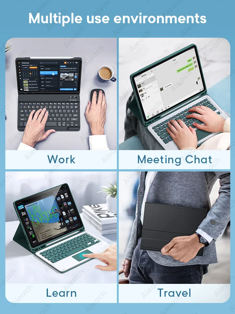 Фото AIEACH тачпад мышь клавиатура чехол для iPad Air 4 3 2 1 Pro 11 10 5 9 7 2020 2021 8th 7th 6th 5th поколение AIEACH тачпад мышь клавиатура чехол для iPad Air 4 3 2 1 Pro 11 10 5 9 7 2020 2021 8th 7th 6th 5th поколение