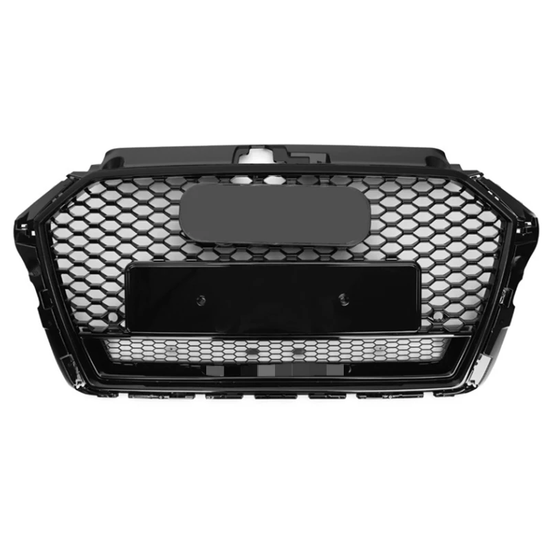 

Car Front Bumper Grill Center Grille for Audi A3/S3 8V 2017 2018 2019 2020(Refit for RS3 Style) Car Front Bumper Grille