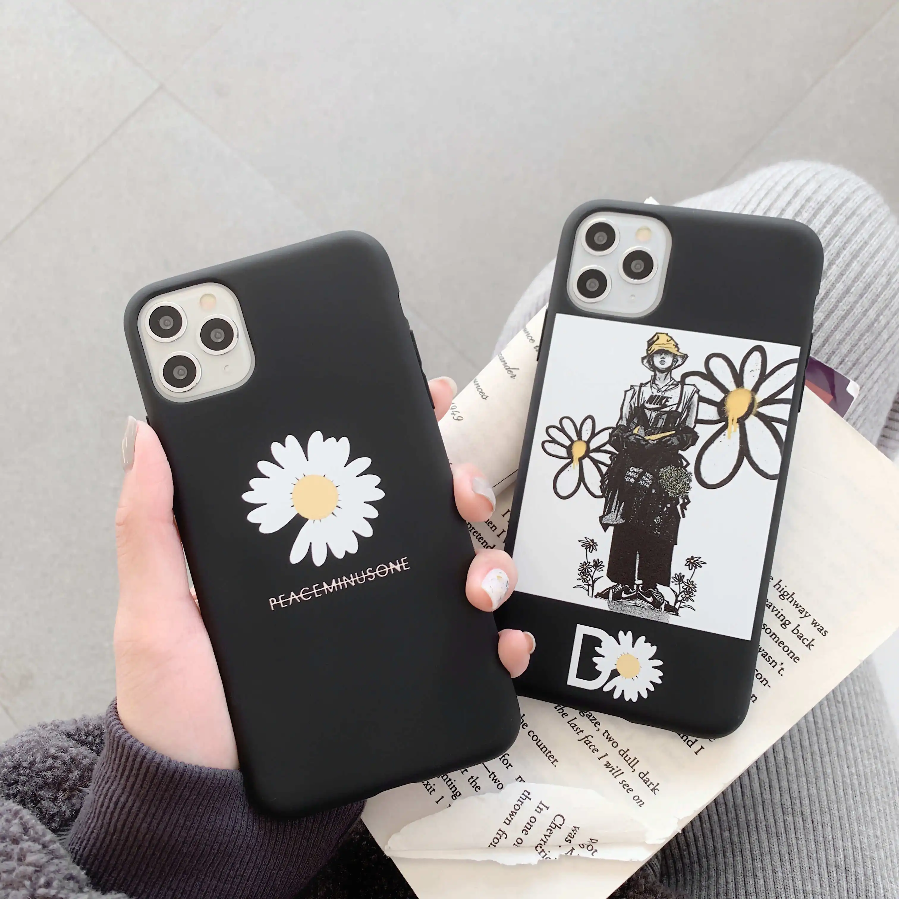 Cool Phone Case For iPhone 11 Pro Max Cute Flowers Cover 6 6S Plus 7 8 XS MAX Black Back Soft TPU |