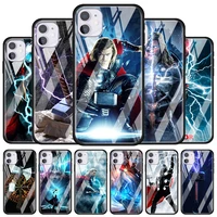 thor marvel hero for apple iphone 12 pro max mini 11 pro xs max x xr 6s 6 7 8 plus luxury tempered glass phone case