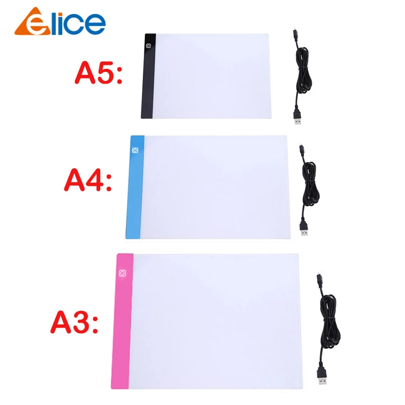 A5/A4/A3 Led Light Pad Drawing Board Pad Tracing Light Box Eye Protection Easier for Diamond Painting drawing writing  sketching