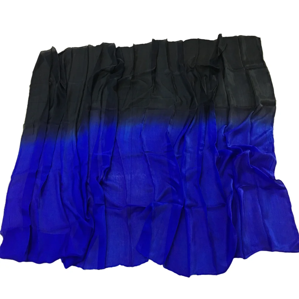 Профессиональная шелковая Фата для танца живота шарф-платок постепенного цвета