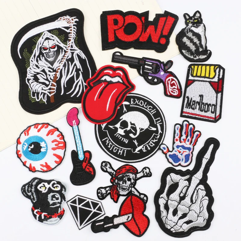 

1pcs Clothe Patch Embroidery Applique English letters DIY Ironing Clothing Decorative Badges Patches material Sewing Supplies