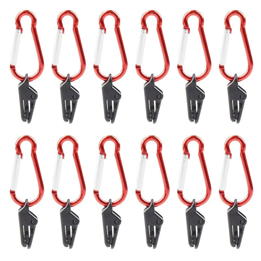 

12pcs Hook Plastic Windproof Clamp Set Survival Grommet Tent Clips Buckle Awning Tarp Fixed Outdoor Camping Tent Accessories