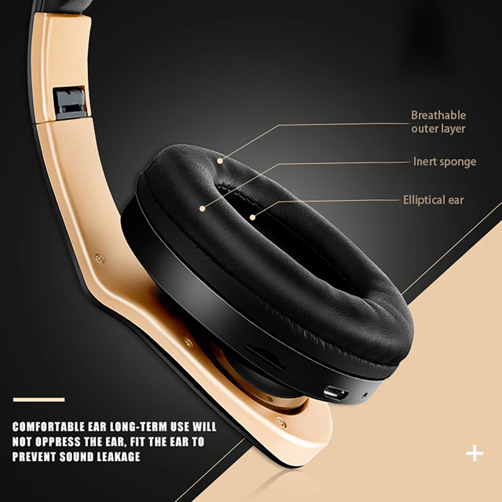 Беспроводные Bluetooth-наушники складные стереонаушники игровые наушники с
