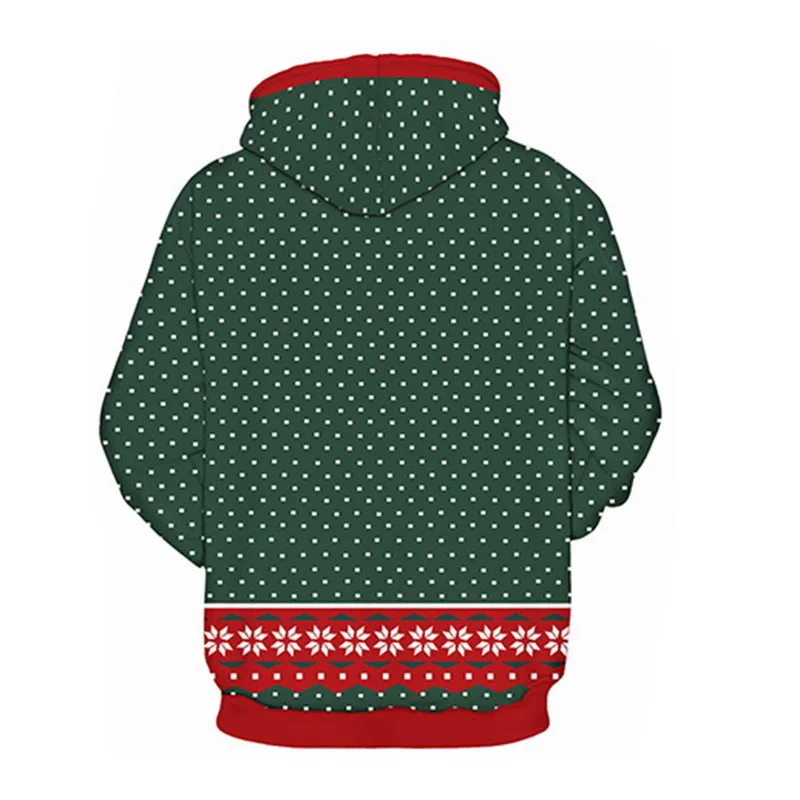 Рождественские Толстовки с 3D принтом мужские и женские топы унисекс пуловер