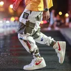 Брюки-карго мужские камуфляжные, модные повседневные джоггеры смешанных цветов, уличная одежда в стиле хип-хоп, в Корейском стиле, стильные поп-брюки в стиле Харадзюку