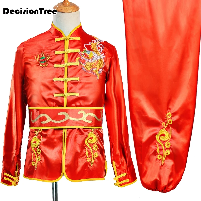 2021 chinese kung fu traditional culture wushu clothing boys girls tai uniform kids martial arts sets adult performance costumes | Спорт и