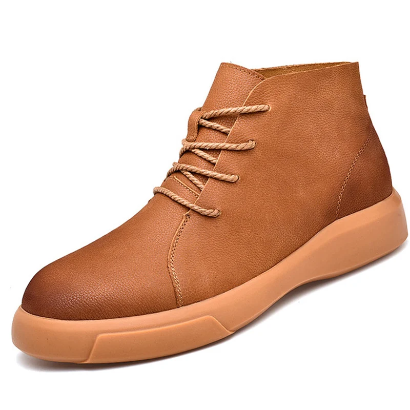 Зимние мужские ботинки теплые зимние Мужская водонепроницаемая обувь Рабочая из