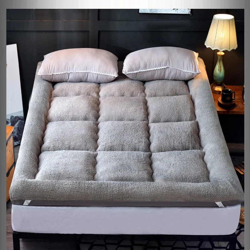 Мягкий кашемировый складной матрас татами из ягненка постельное белье для