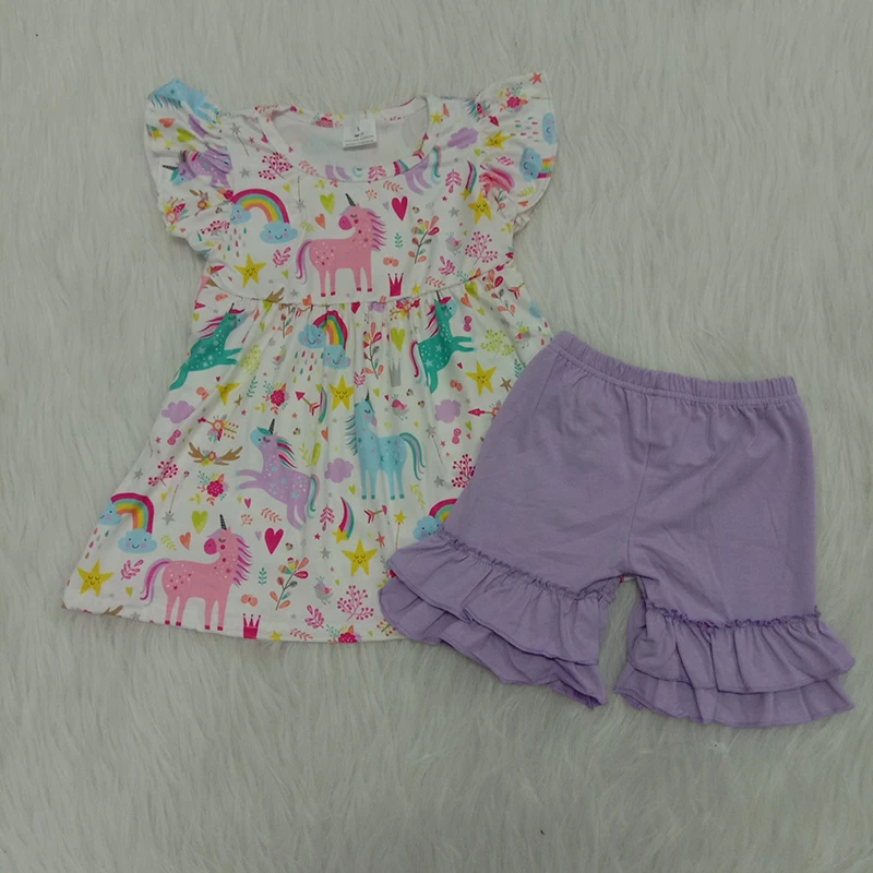 

Unicorn Baby Girl Clothes 2pcs Sets Toddler Girls Outfits Summer Children Kid Clothing For 0-16 Years Children Wear