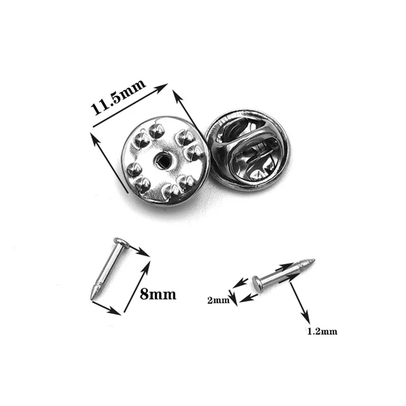 20 компл./лот брошь из нержавеющей стали сделай сам круглые застежки булавки для