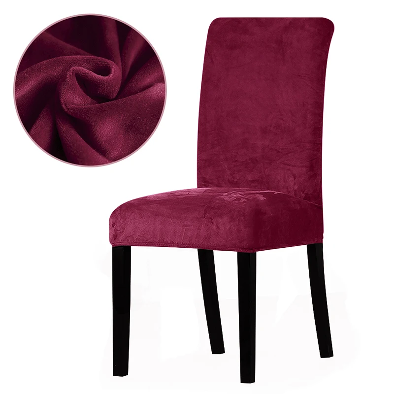 Velvet fabric Chair Cover Washable Removable Big Elastic Seat Arm Covers Slipcovers Stretch Chair Covers For Banquet Office