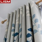 Светонепроницаемые шторы LISM с современным принтом, затемняющие занавески для гостиной, спальни, с принтом листьев, кухонная панель