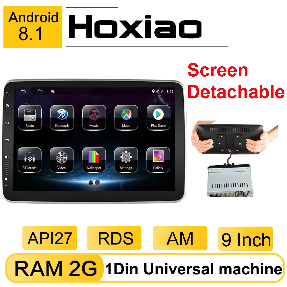 Автомагнитола 1Din 9 дюймов Android 8 1 2 Гб ОЗУ RDS для Toyota Honda Lada BMW AM GPS навигация