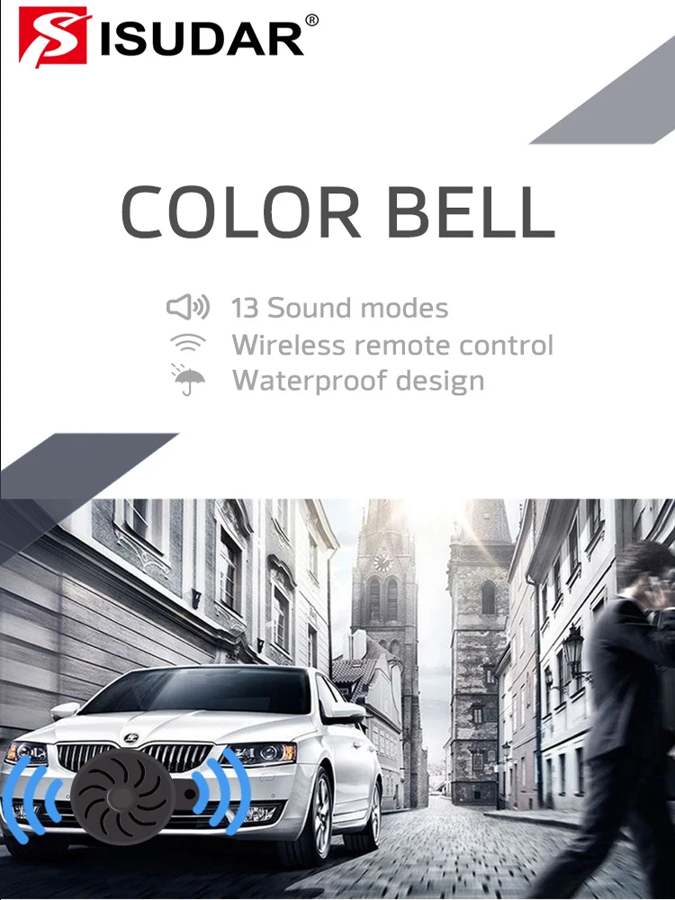 Колонка для автомобиля ISUDAR колонка с беспроводным управлением 13 мелодий звонка 12