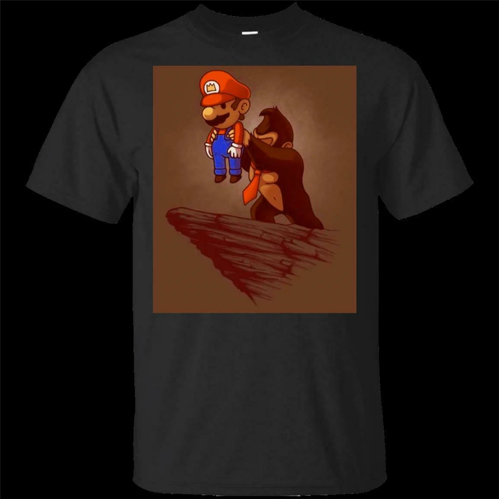 Новинка 2019 забавная черная футболка с супергероями из фильма &quotСупер Марио х