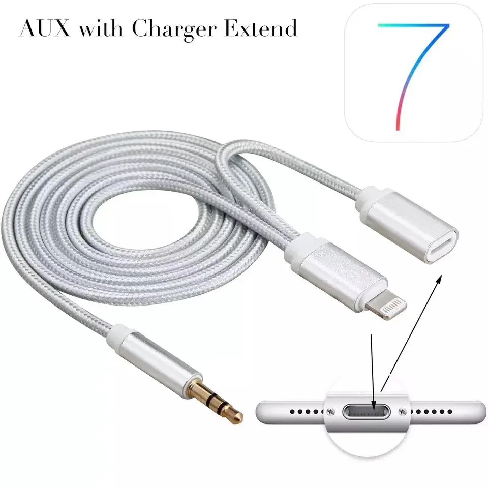 Подходит для Apple 8/X IOS12 аудио кабель автомобильный 2 в 1 Универсальный AUX