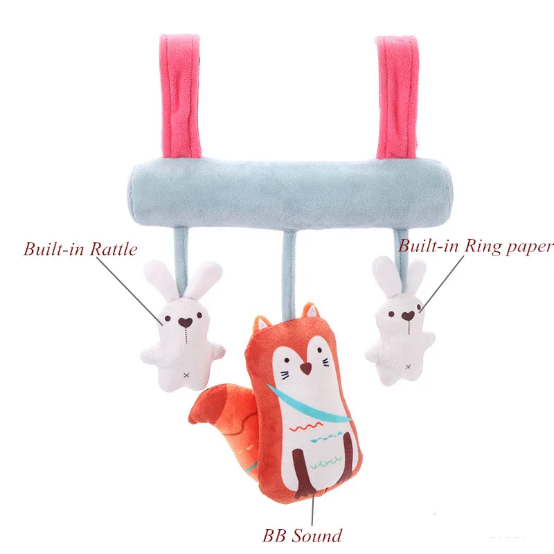 Hanging Toys C Детская коляска, игрушки, милые животные, погремушка, кровать, кроватка, автомобильная подвесная коляска, спиральные плюшевые успокаивающие игрушки, прорезыватель, Развивающая погремушка, игрушка - Цвет: Hanging Toys C