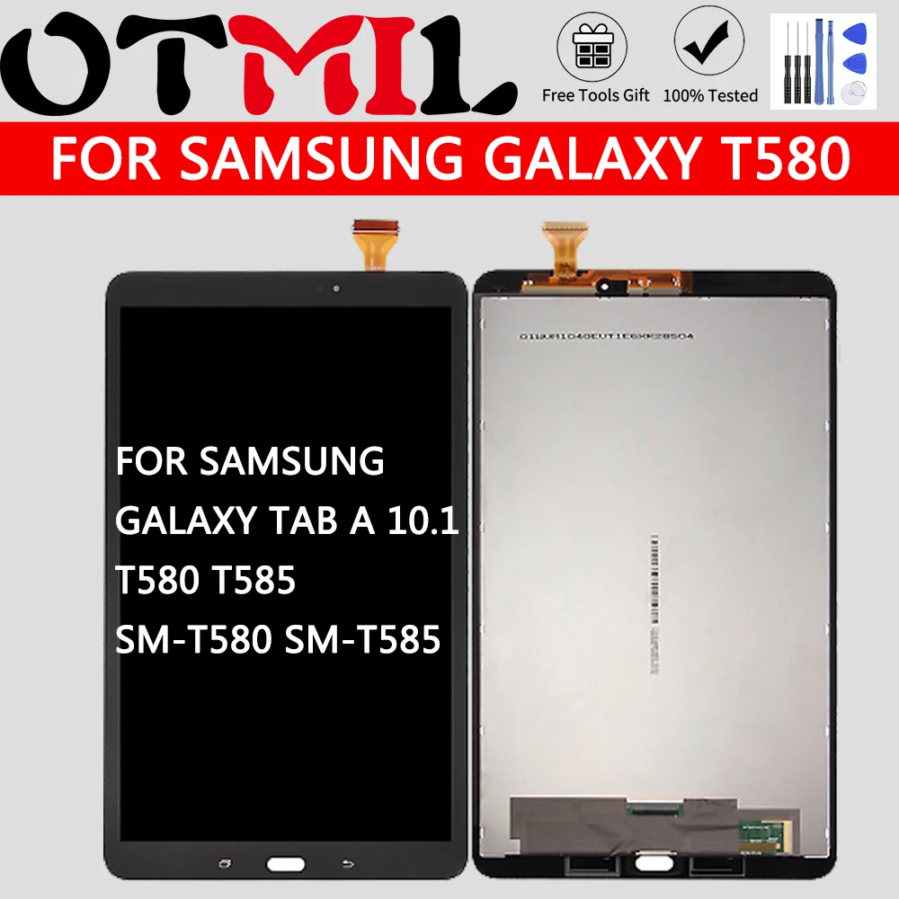 10 1 &quotЖК-дисплей для samsung Galaxy T580 сенсорный ЖК-экран с рамкой дигитайзер SM-T580 SM-T585 |