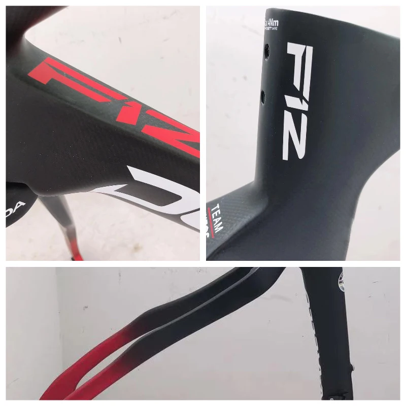 

Taiwan Made T1100 Carbon 1：1 F12 Frame 1K Glossy Carbon Road Frameset + Handlebar Carbon Bike Frame Bicycle Frames BSA BB30 PF3