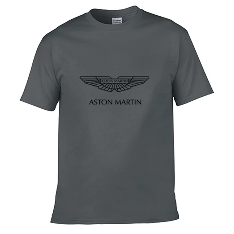 

2021 креативная Дизайнерская футболка с логотипом ASTON MARTIN, однотонная хлопковая футболка, Новое поступление, стильная мужская футболка с коро...