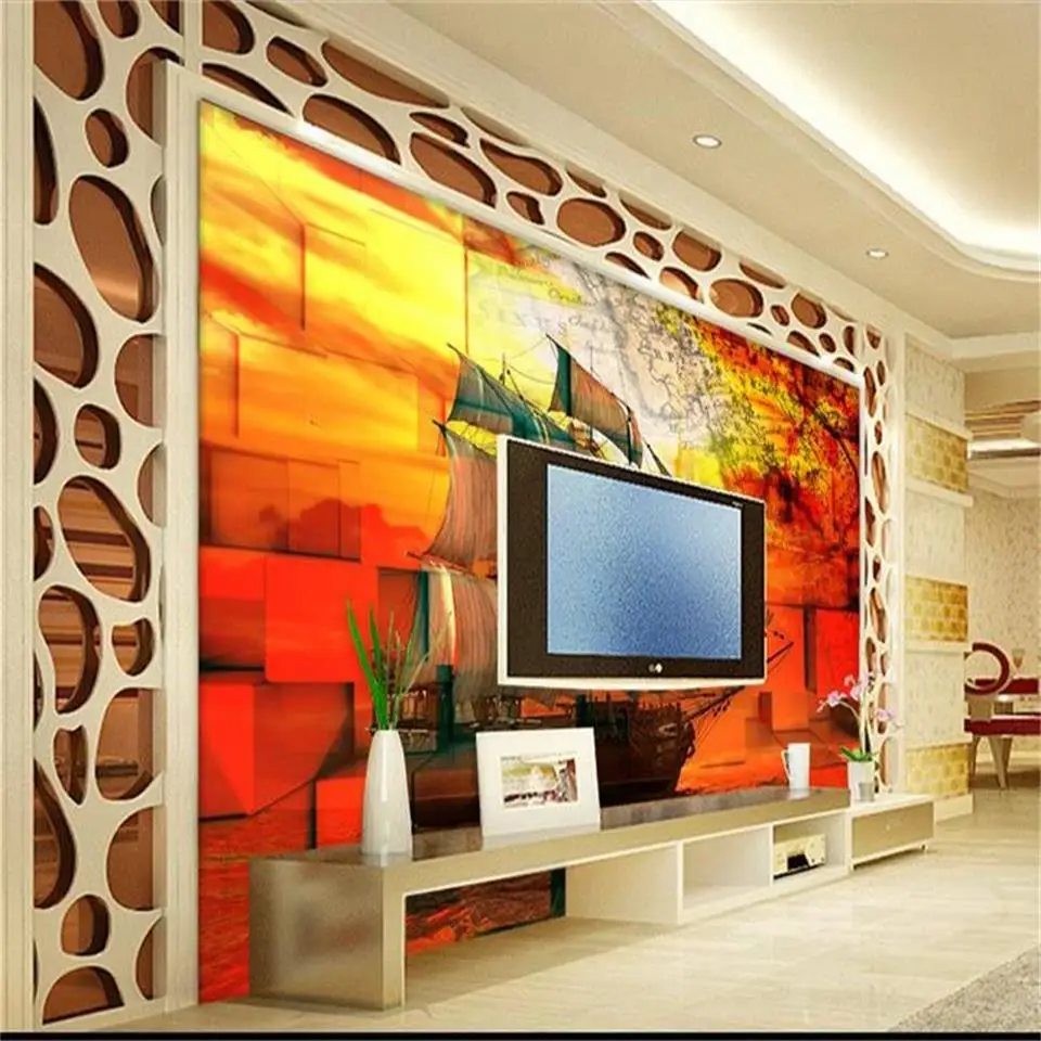 

custom 3d photo wallpaper livingroom bed room kids mural creative sailing navigation picture sofa backdrop wallpaper for wall 3d