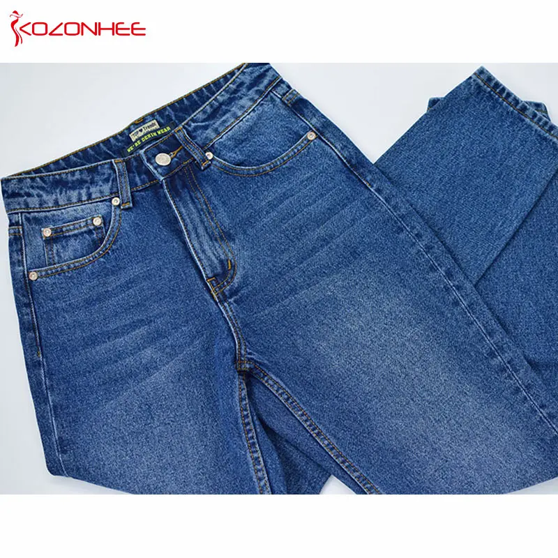 Джинсы МОМ свободные неэластичные с завышенной талией уличная одежда