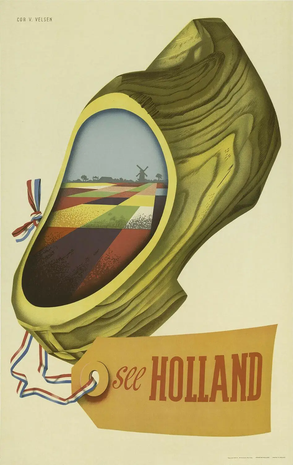 

Vintage Travel Holland Art print Silk poster Home Wall Decor