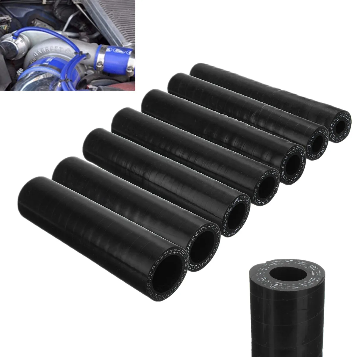 100 мм черный прямой силиконовый шланг Соединительный соединитель силиконовая