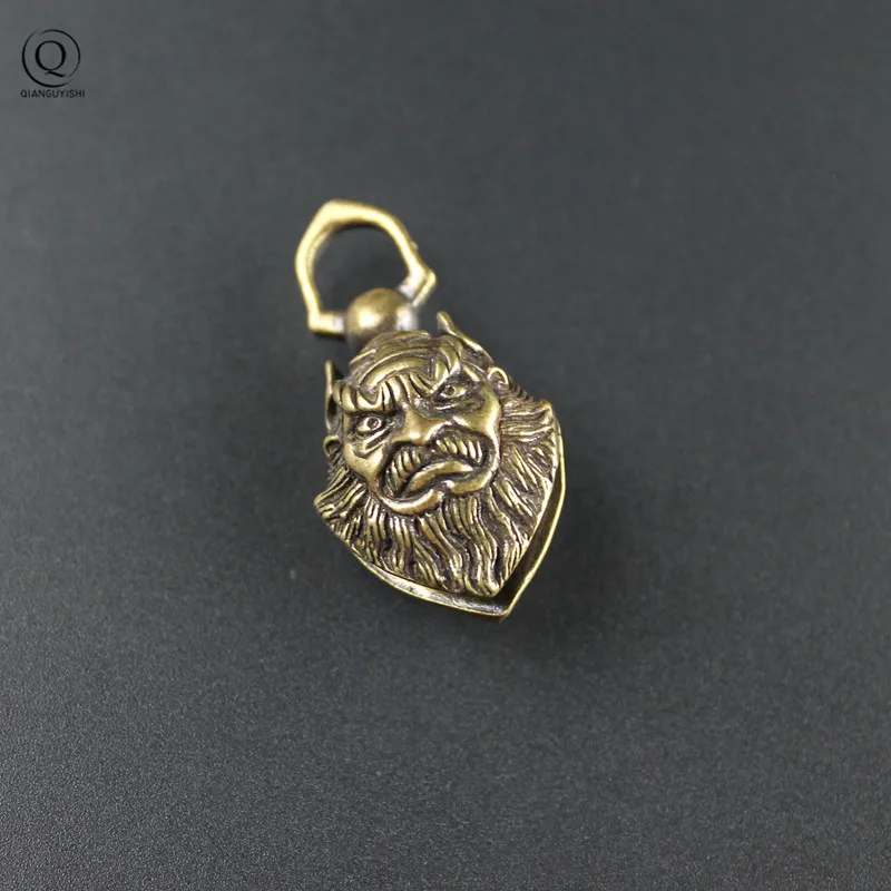 Винтаж латунь Чжун Куй китайский Masterof призрак колокольчик-брелок Подвески