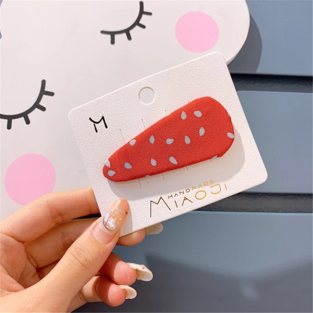 Заколка для волос с волнистыми точками простые тканевые зажимы в форме капли