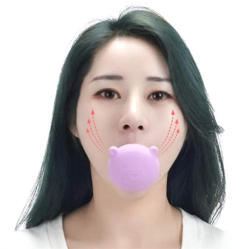 

New Face Slimming Tool Face Lift Skin Firming V Shape Exerciser Instrument Cute Portable Anti Wrinkle Mouth Exercise Tool