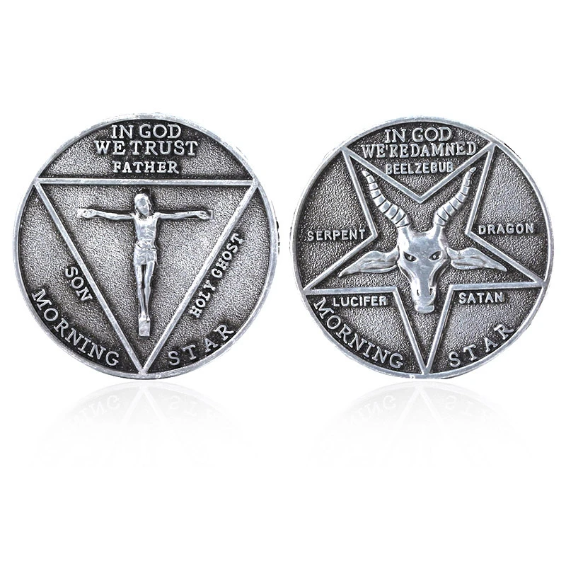 style1 ТВ-шоу Lucifer Morningstar Satanic Pentecost Косплей монета памятная монета значок Хэллоуин металлические аксессуары реквизит монета - Цвет: style1