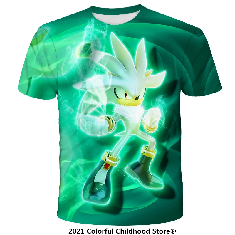 

Summer Clothes Cartoon Print Toddler Sonic Children T-shirts Kids Anime Summer Funny Tees Boys&Girls Tops Baby Clothing kids
