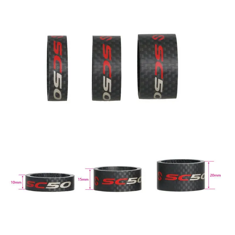 Кольцо для подголовника из углеродного волокна TOSEEK 10/15/20 мм шайба головного убора