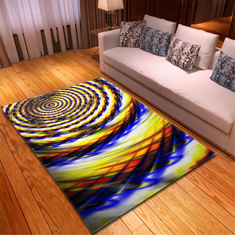 

Colorful Gradient Geometric Pattern Rug Carpet for Living Room Non-slip Kitchen Corridor Area Rug Children Room Bedside Play Mat