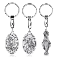 virgin mary angel exorcism keychain jewelry pendant catholic christian crafts religious pendant gift