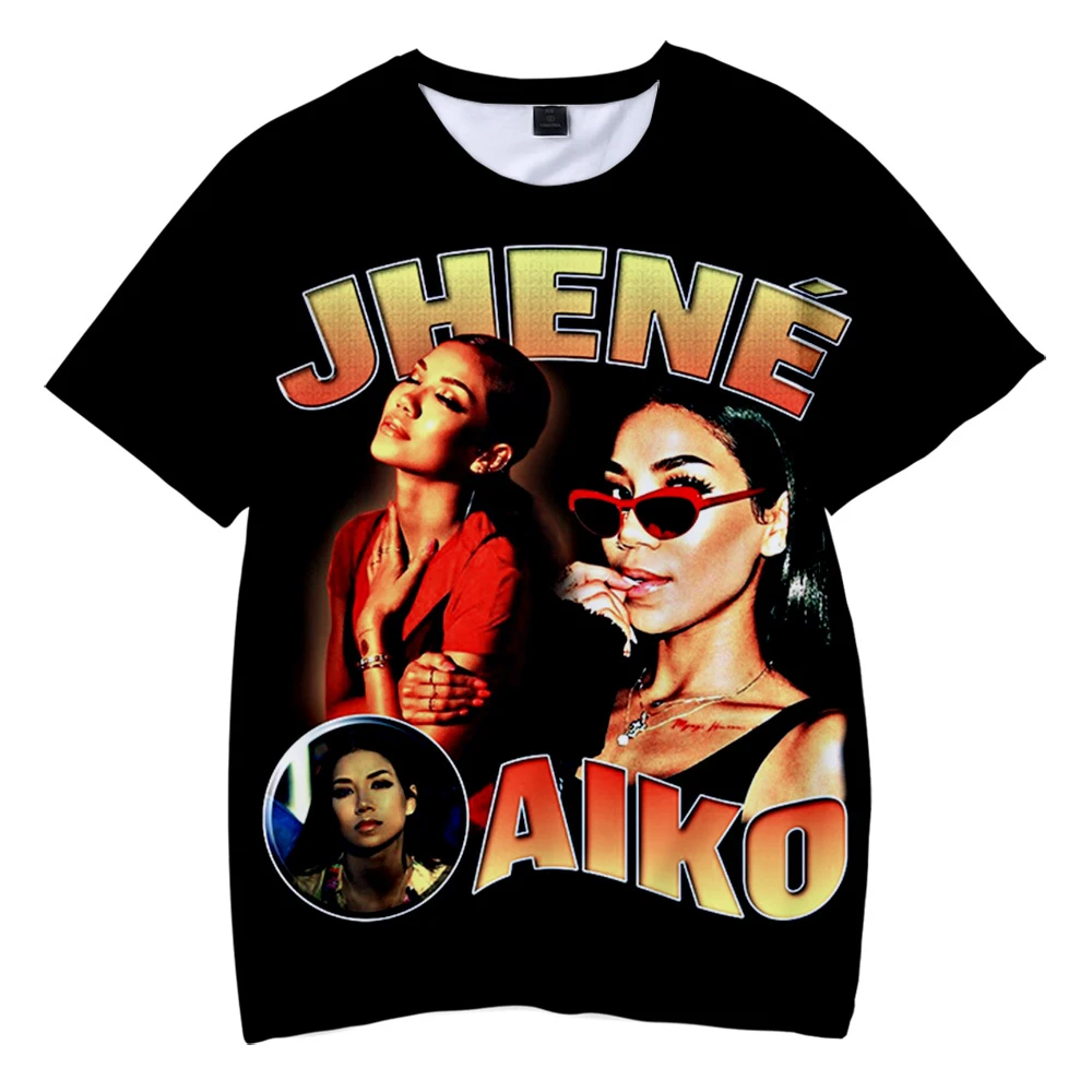 Jhene Aiko T-shirt 3D Unisex O-neck Summer Short-sleeved Harajuku Popular Streetwear 2021 American Singer Fashion Clothing