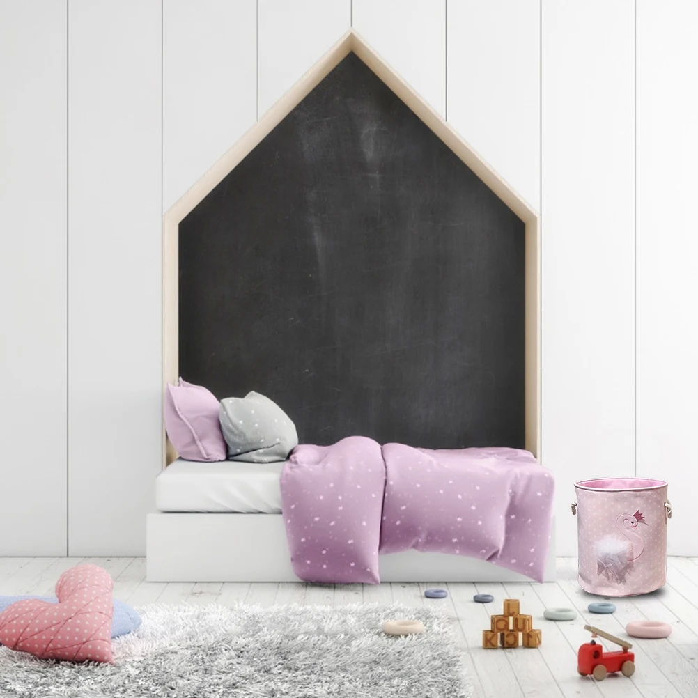 Складная корзина для грязной одежды белья из хлопка и льна водонепроницаемое